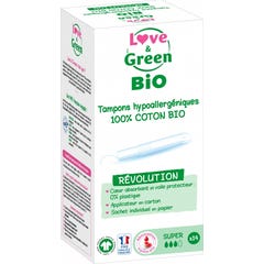 Love & Green Tampones Hipoalergénicos Revolution Super 14uds