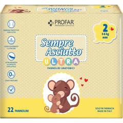 Profar Pannolino Sempre Asciuto Ultra Mini 3/6 Kg 2x22 UnitÃ 