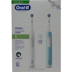 Oral-B Professional Clean 1 Escova Elétrica Duo Set Branco Azul