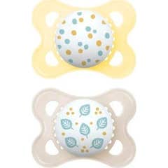 Mam Baby Chupete Silicona Original 0-6 M Amarillo 2 uds