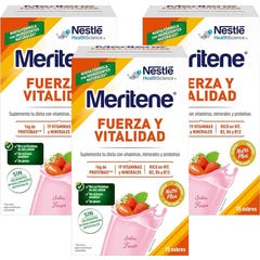 Meritene Kraft und Vitalität Erdbeere 3x15 Beutel