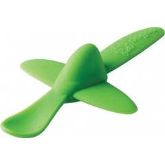 Oogaa Cuchara Silicona Avión Verde 1 ud