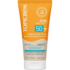 Topicrem Mousse Crema Acabado Mate SPF50 50 ml