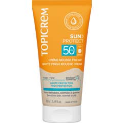 Topicrem Mousse Crema Acabado Mate SPF50 50 ml