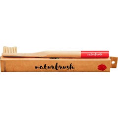 Natur Brush Adult Toothbrush Bamboo Red