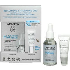 Apivita Serum Naprawczy HA5 Miód 30 ml + 5 Action Serum Pod Oczy 5 ml