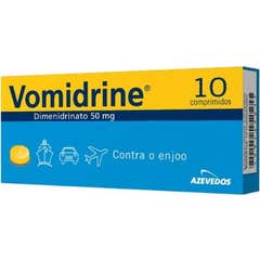 Azevedos Vomidrine Dimenidrinato 50mg 10comp