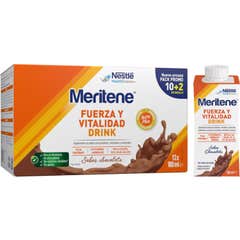 Meritene Fuerza y Vitalidad Drink Chocolate 12x180 ml