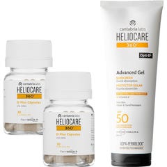 Heliocare 360º D Plus 2x30 kapsułek + PREZENT Heliocare Advanced Żel Ochronny Przeciwsłoneczny SPF50 250 ml
