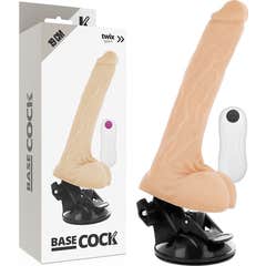 Basecock Realistic Vibrator Remote Control Natural 19cm 1pc