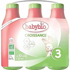 BabyBio Leche Líquida de Crecimiento 3 Orgánica 6x1L