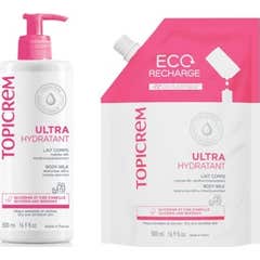 Topicrem Ultra Hydratant Lait corps 500 ml + Eco Recharge 500 ml
