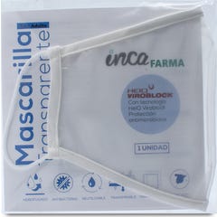 Inca Farma Mascarilla Transparente Blanca Junior 1ud