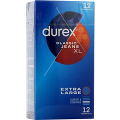 Durex Classic Jeans XL Preservativos 12 uds