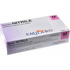Emilabo Nitril-Handschuh Puderfrei 8/9 Größe L 100uts