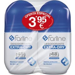 Farline Roll-On Extra Dry Deodorant 2x50ml