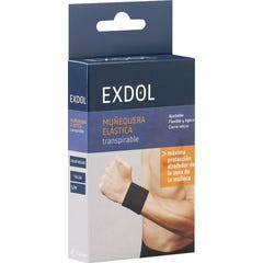 Exdol Muñequera Elástica Transpirable Color Negro T-l/xl EXDOL,