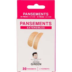 Docteur Green Stretchable Dressings 2 Formats 30 pcs