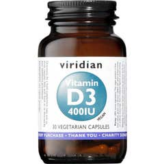 Viridian Vitamin D3 400iu Vegan 30caps