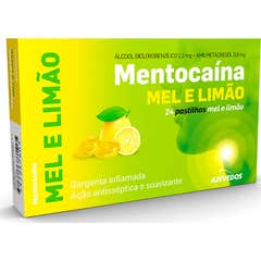 Azevedos Mentocaína Mel e Limão 1.2mg + 0.6mg 24 Pastilhas