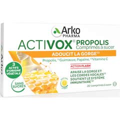 Arkovox Propolis + vitamin C lemon and honey 24 tabs.