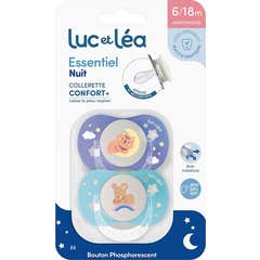 Luc Et Léa Essentiel Night Confort+ Chupete 6-18M E6 2 uds