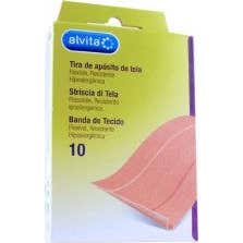 Alvita tiras adhesivas tela 10x6cm 10uds