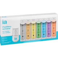 Interapothek Pack Pastillero Semanal 3 Tomas + Cortador