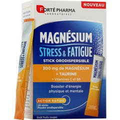 Forté Pharma Magnesio Estrés & Fatiga Frutos Rojos 20 Sticks