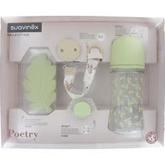 Suavinex Selection Poetry 0-6M Set Mordedor Chupet Biberón Broch