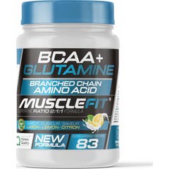 MuscleFit Glutamina + BCAAs Sabor Limón 500g