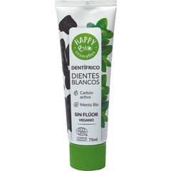 Happy Bio Cosmetics Dentífrico Dientes Blancos Carbón Activo-Menta 75ml