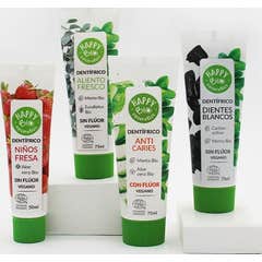 Happy Bio Cosmetics Dentifricio Denti Bianchi Carbone Attivo Menta 75ml