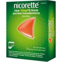 Nicorette Clear Parches Transdérmicos 15mg/16h 14parches