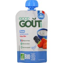 Good Gout Postre Lácteo Bebé +6M Fresa Mora Bio 90 g