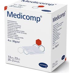 Medicomp Compress Non Sterile Box 7,5x7,5mm 2x25uts