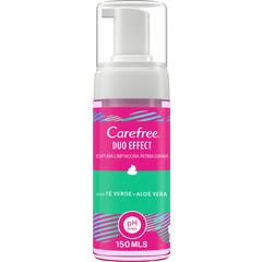 Carefree Duo Effect Intim skum Grøn te og Aloe Vera 150ml