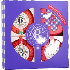 Roger & Gallet Cofanetto 3 Saponi Fico Ginger Rosso Rosa