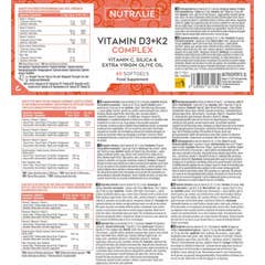 Nutralie Vitamin D3+K2 Complex 60caps