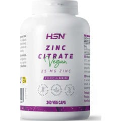 HSN Citrato de Zinc 25mg Zinc 240vcaps