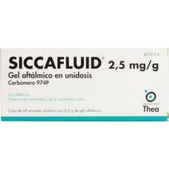 Théa Siccafluid 2,5mg/g 60x0,5g