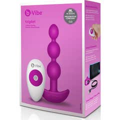 B-Vibe Triplet Anal Beads Control Remoto Rosa 1ud