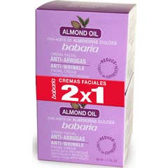 Babaria Crema Facial Antiarrugas Almendras 2 x 50 ml