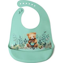 Kiokids Sage Babero Blandito de Silicona Oso 1 ud