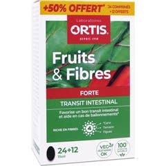 Ortis Frutas & Fibras Forte Tránsito Intestinal 24+12comp