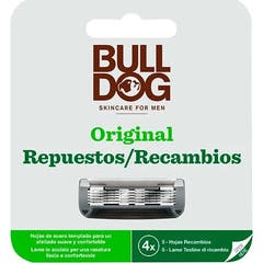 Bulldog Original Recambios Maquinilla Afeitar Bamboo 4 uds