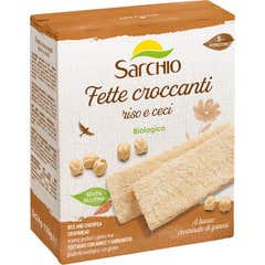 Sarchio Crispy Lonchas Arroz y Garbanzos Bio 120g