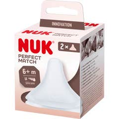 Nuk Perfect Match Tetina Silicona Anticólico Flow Control 2uds
