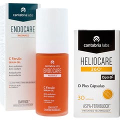 Endocare Radiance C Ferulic Sérum Gel 30ml + Heliocare 360º D Plus 30caps