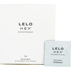LELO HEX Preservativi HEX Originale confezione da 36 (EN_DE_FR_ES_ES_IT_NL_SWE_PL_TNR)